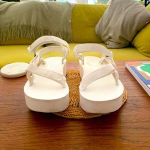 Teva White Platform Sandals